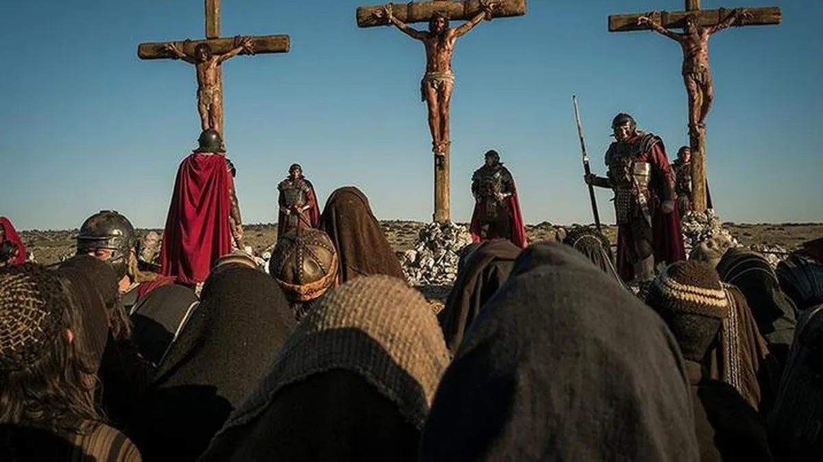 Ladrones crucificados con cristo